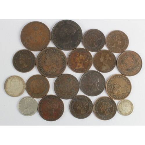 612 - Canada (19) 19th-20thC assortment, mixed grade, silver noted.