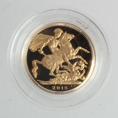 81 - Sovereign 2015 Proof FDC in a hard plastic capsule