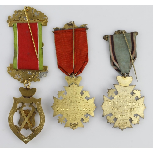 878 - Buffalo silver & enamel medals (3) all hallmarked, the dates being 1910, 1925 & 1963. All presented ... 