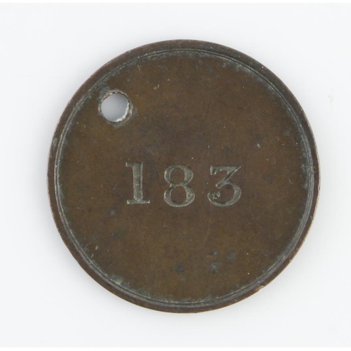 884 - Fire Brigade - old Victorian? Burnley Fire Brigade large copper Token / Pass (attendance at a fire T... 