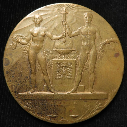 904 - Olympic Participation Medal for the Amsterdam Summer Olympic Games 1928, bronze d.55mm, (medal) by J... 