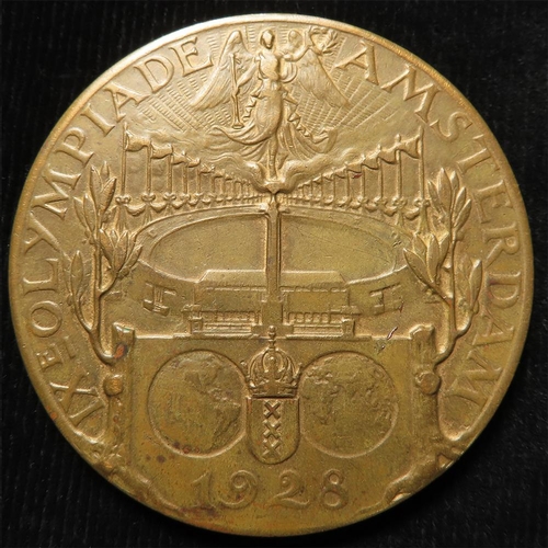 904 - Olympic Participation Medal for the Amsterdam Summer Olympic Games 1928, bronze d.55mm, (medal) by J... 