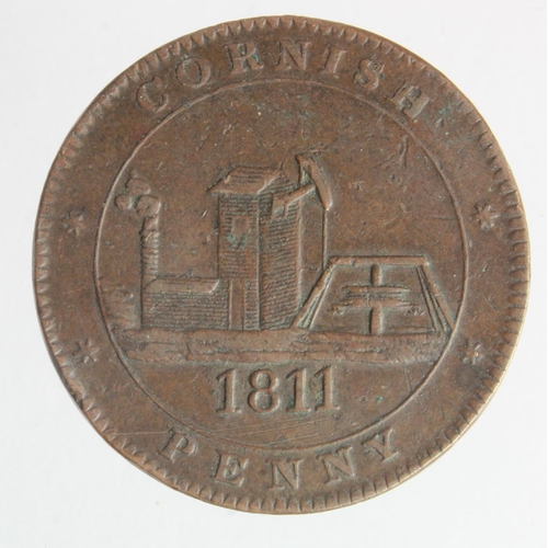 919 - Token, 19thC: Cornish Penny 1811 VF, a few light scratches.