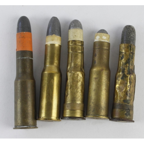 948 - British Martini-Henry Rifle Cartridges: A group of five different fully inert examples with propella... 