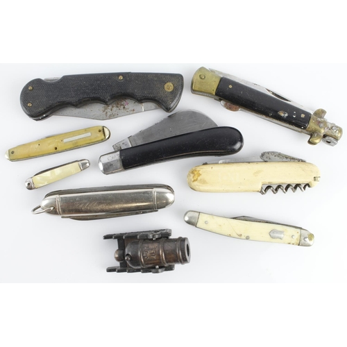 951 - Clasp knives mostly civilian good assortment.