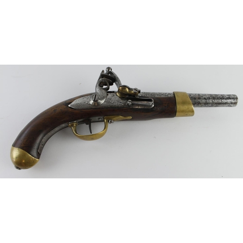 964 - French 1st Empire Napoleonic Pistolet Modèle XIII Flintlock Cavalry Pistol Circa 1806-1814. Maker: M... 