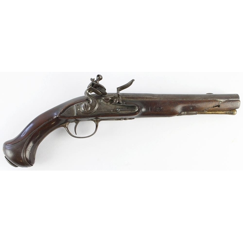 967 - French Flintlock Holster Pistol Signed 'A. SEDAN', early 18th Century, 26-bore, with 8 in. round to ... 