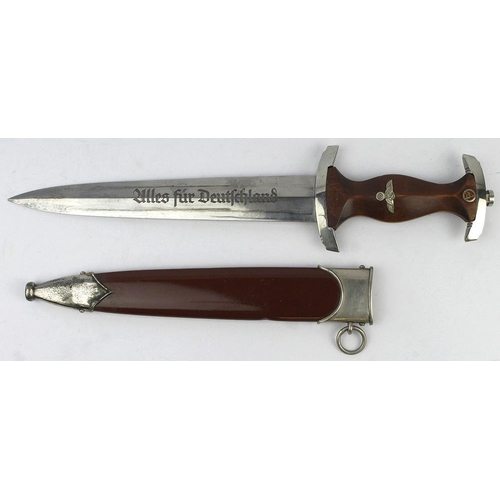 984 - German early type SA Dagger with scabbard, maker marked H&F Lauterjung W.Solingen'.