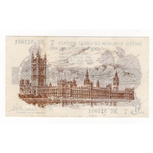 12 - Warren Fisher 1 Pound (T34) issued 1927, rarer Great Britain & Northern Ireland issue, serial U1/2 9... 