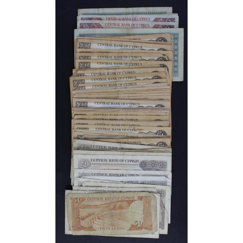 199 - Cyprus (81), comprising 1 Shilling 1943, 500 Fils dated 1974, 10 Pounds dated 1978, 5 Pounds (5) dat... 