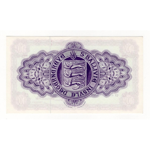 324 - Guernsey 10 Shillings dated 1st July 1966, LAST RUN of issue serial 24/G 1226 signed Guillemette (TB... 