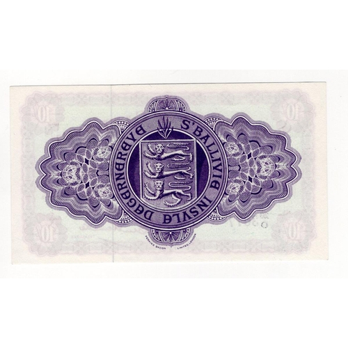 325 - Guernsey 10 Shillings dated 1st July 1966, signed Guillemette, serial 20/O 3077 (TBB B147q, Pick42c)... 