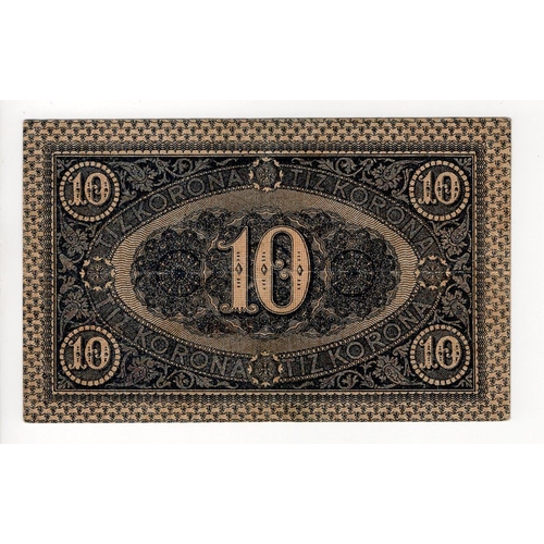 337 - Hungary 10 Korona/Kronen dated 1919, serial P3038 197172 (Pick37) VF