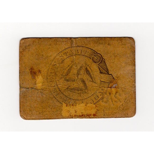352 - Isle of Man Brawse Kirk Andrews 2 Shillings 6 Pence card money dated 1st January 1816, issued due to... 