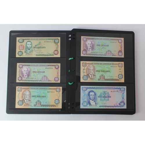 354 - Jamaica (53), an Uncirculated group in album pages, 50 Cents, 1 Dollar, 2 Dollars, 5 Dollars, 10 Dol... 