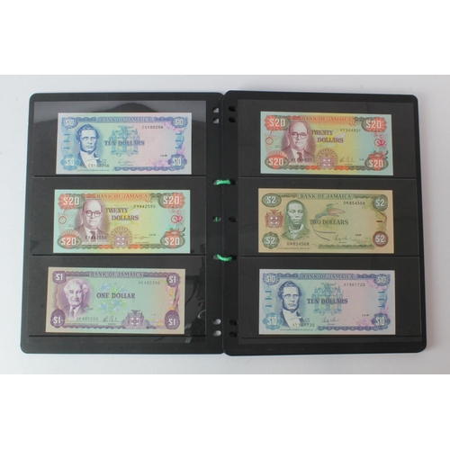 354 - Jamaica (53), an Uncirculated group in album pages, 50 Cents, 1 Dollar, 2 Dollars, 5 Dollars, 10 Dol... 