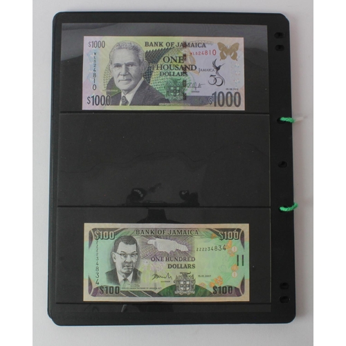 354 - Jamaica (53), an Uncirculated group in album pages, 50 Cents, 1 Dollar, 2 Dollars, 5 Dollars, 10 Dol... 
