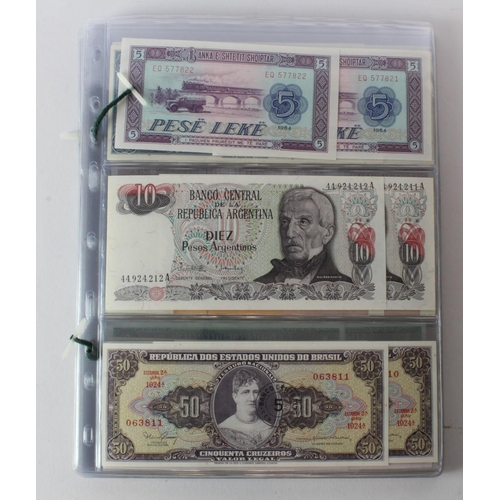 471 - World (136) an interesting group of world notes, 68 different notes all in consecutively numbered pa... 