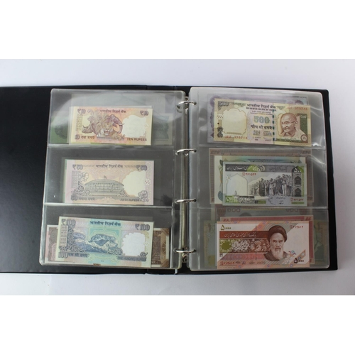 474 - World (178) an Uncirculated collection of world notes in album, all different (some same design and ... 