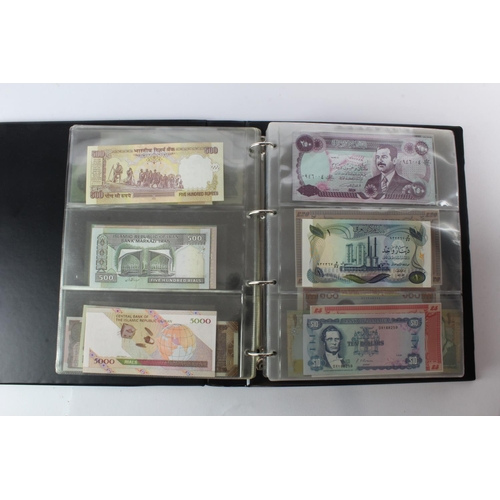 474 - World (178) an Uncirculated collection of world notes in album, all different (some same design and ... 