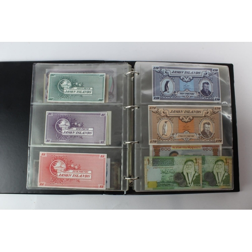 474 - World (178) an Uncirculated collection of world notes in album, all different (some same design and ... 