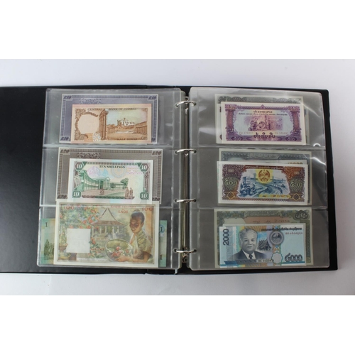 474 - World (178) an Uncirculated collection of world notes in album, all different (some same design and ... 