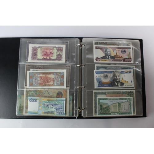 474 - World (178) an Uncirculated collection of world notes in album, all different (some same design and ... 