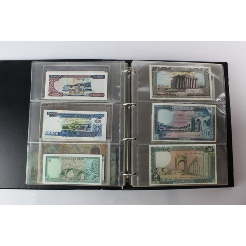 474 - World (178) an Uncirculated collection of world notes in album, all different (some same design and ... 