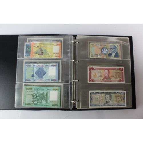 474 - World (178) an Uncirculated collection of world notes in album, all different (some same design and ... 