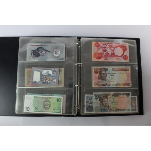 474 - World (178) an Uncirculated collection of world notes in album, all different (some same design and ... 