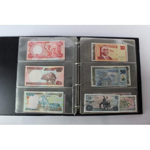 474 - World (178) an Uncirculated collection of world notes in album, all different (some same design and ... 