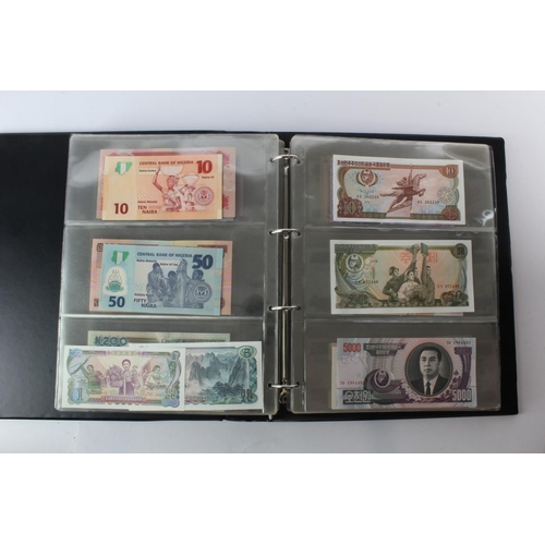 474 - World (178) an Uncirculated collection of world notes in album, all different (some same design and ... 