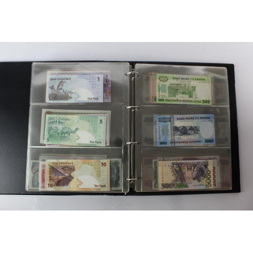 474 - World (178) an Uncirculated collection of world notes in album, all different (some same design and ... 