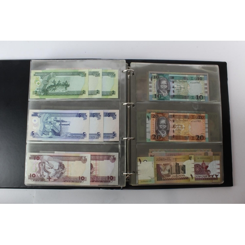 474 - World (178) an Uncirculated collection of world notes in album, all different (some same design and ... 