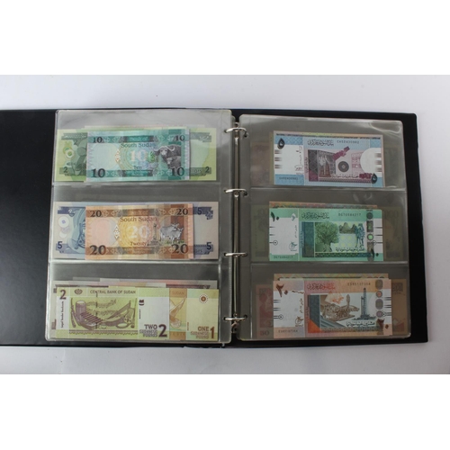 474 - World (178) an Uncirculated collection of world notes in album, all different (some same design and ... 