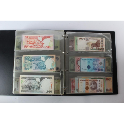 474 - World (178) an Uncirculated collection of world notes in album, all different (some same design and ... 