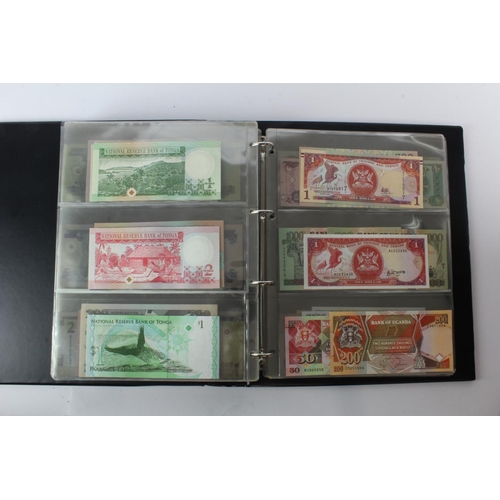 474 - World (178) an Uncirculated collection of world notes in album, all different (some same design and ... 