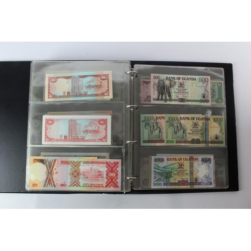 474 - World (178) an Uncirculated collection of world notes in album, all different (some same design and ... 