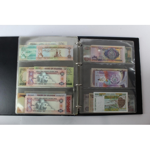 474 - World (178) an Uncirculated collection of world notes in album, all different (some same design and ... 