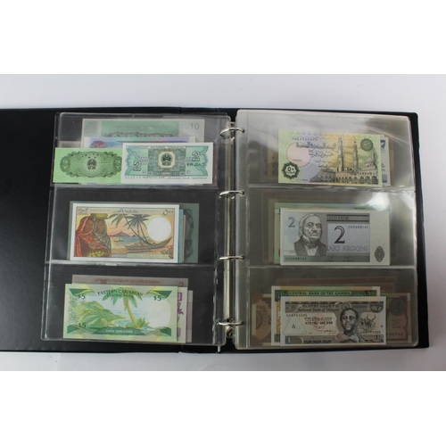 474 - World (178) an Uncirculated collection of world notes in album, all different (some same design and ... 