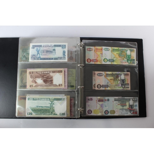 474 - World (178) an Uncirculated collection of world notes in album, all different (some same design and ... 