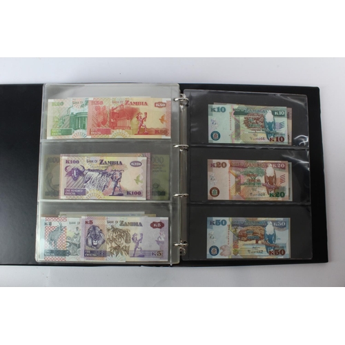 474 - World (178) an Uncirculated collection of world notes in album, all different (some same design and ... 