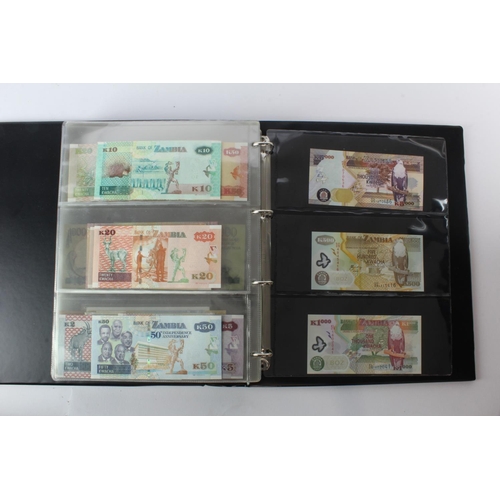 474 - World (178) an Uncirculated collection of world notes in album, all different (some same design and ... 