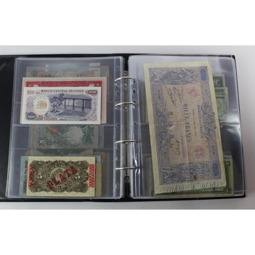 488 - World (88) collection in album including Algeria 5 Francs 1924, China 2 Yuan 1960, France 1000 Franc... 