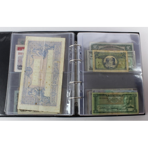 488 - World (88) collection in album including Algeria 5 Francs 1924, China 2 Yuan 1960, France 1000 Franc... 