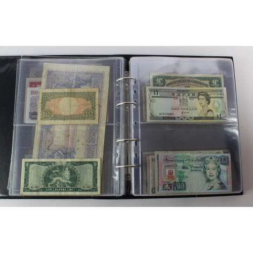 488 - World (88) collection in album including Algeria 5 Francs 1924, China 2 Yuan 1960, France 1000 Franc... 