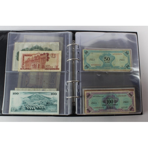 488 - World (88) collection in album including Algeria 5 Francs 1924, China 2 Yuan 1960, France 1000 Franc... 