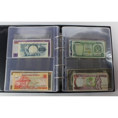 488 - World (88) collection in album including Algeria 5 Francs 1924, China 2 Yuan 1960, France 1000 Franc... 