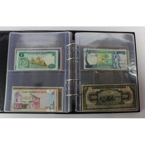 488 - World (88) collection in album including Algeria 5 Francs 1924, China 2 Yuan 1960, France 1000 Franc... 