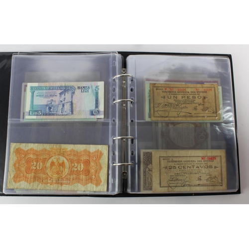 488 - World (88) collection in album including Algeria 5 Francs 1924, China 2 Yuan 1960, France 1000 Franc... 